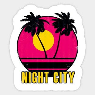 Night City Sunrise Sticker